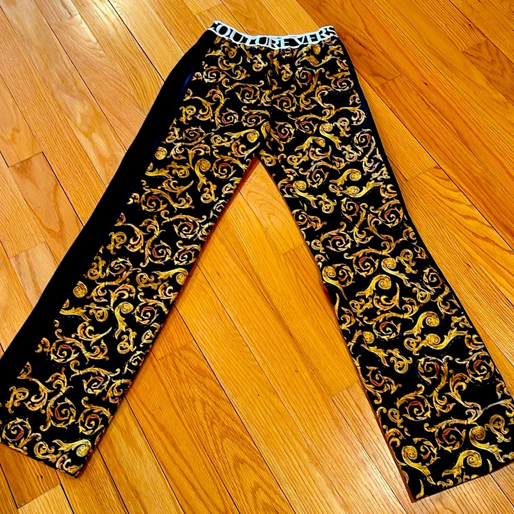 VERSACE TRIACETATO PRINT PANTS SIZE S